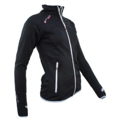 Blouson Polarshell Femme ACLIMATE Noir/blanc 7 Blouson Polarshell Femme ACLIMATE Noir/blanc -Vêtements De Ski ACLIMATE XJ N NOIR BLANC PROFIL