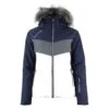 Blouson De Ski Femme AFIDOL Marine/gris 1 Blouson De Ski Femme AFIDOL Marine/gris -Vêtements De Ski AFIDOL HE BF BLEU NUIT GRIS FACE 1500 1