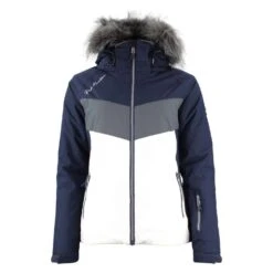 Blouson De Ski Femme AFIDOL Marine/gris