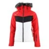 Blouson De Ski Femme AFIDOL Rouge/noir -Vêtements De Ski AFIDOL HE NR ROUGE NOIR FACE 1500
