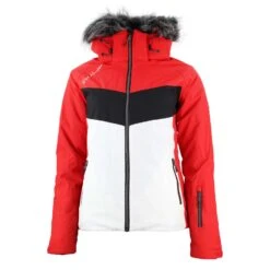 Blouson De Ski Femme AFIDOL Rouge/noir