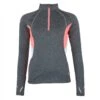 Top Technique Femme ANKORA Gris/corail 1 Top Technique Femme ANKORA Gris/corail -Vêtements De Ski ANKORA CX CORAIL FACE 1500