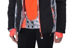 Blouson De Ski Femme ACILVER Noir/argent -Vêtements De Ski BLO ACILVER JS NOIR ARGENT DETAIL