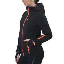 Blouson Softshell Femme AMALA Noir/corail -Vêtements De Ski BLO AMALA KS A NOIR COTE 1800