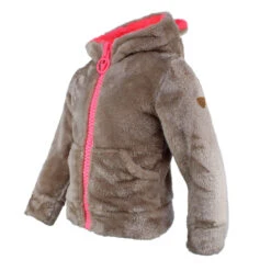 Blouson Polaire Fille FARELI Taupe -Vêtements De Ski Blouson polaire fille FARELI taupe Degre Celsius 5