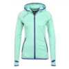 Blouson Polarshell Femme ACAMPUS Turquoise 2 Blouson Polarshell Femme ACAMPUS Turquoise -Vêtements De Ski Blouson polar shell femme ACAMPUS turquoise