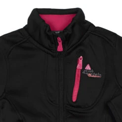 Blouson Polarshell Fille FAYNUR Noir 7 Blouson Polarshell Fille FAYNUR Noir -Vêtements De Ski Blouson polarshell Fille FAYNUR noir Peak Mountain 2