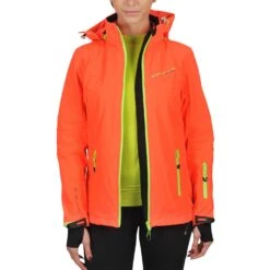 Blouson Softshell Femme AMALA Corail 10 Blouson Softshell Femme AMALA Corail -Vêtements De Ski Blouson softshell femme AMALA corail Peak Mountain 3