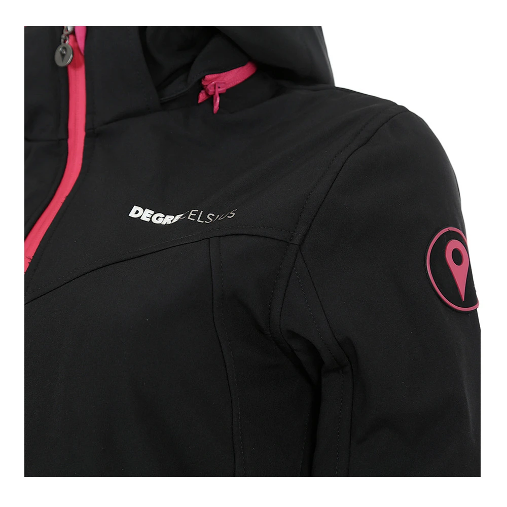 Blouson Softshell Femme AMALON Noir/fuchsia 5 Blouson Softshell Femme AMALON Noir/fuchsia – Image 3