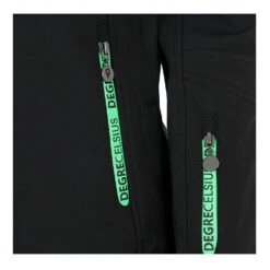 Blouson Softshell Femme AMALON Noir/vert 10 Blouson Softshell Femme AMALON Noir/vert -Vêtements De Ski Blouson softshell femme AMALON noir vert Degre Celsius 3