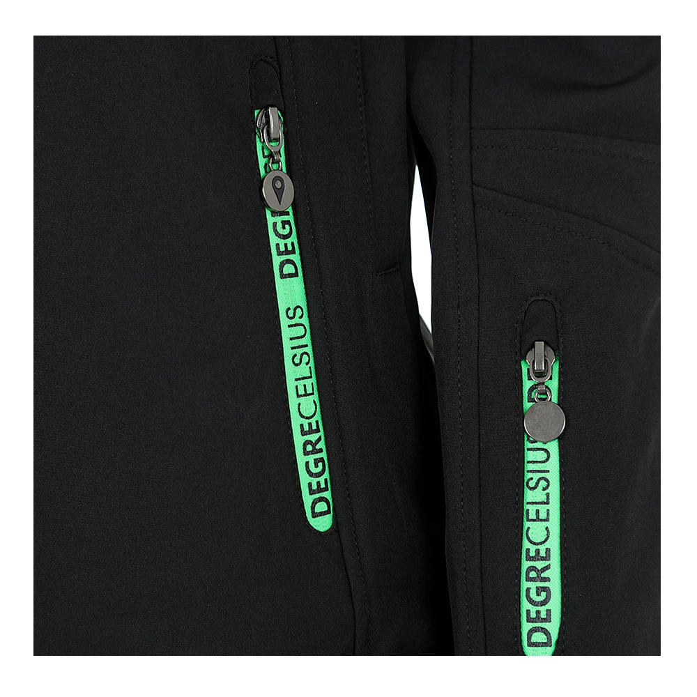 Blouson Softshell Femme AMALON Noir/vert 6 Blouson Softshell Femme AMALON Noir/vert – Image 4