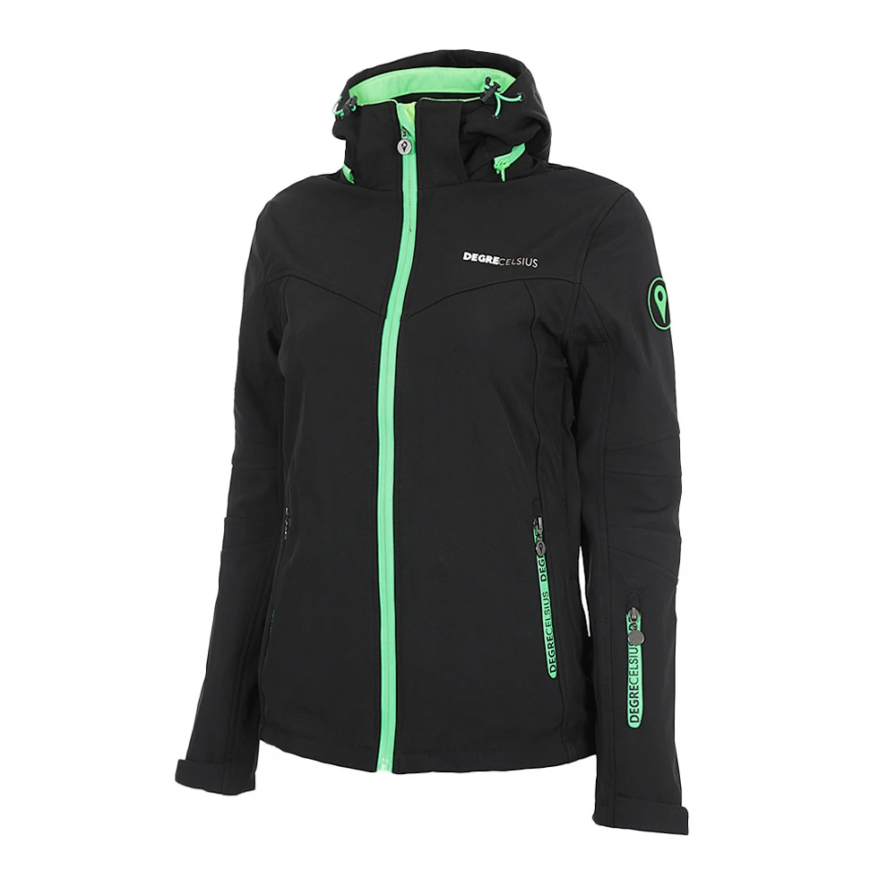 Blouson Softshell Femme AMALON Noir/vert 3 Blouson Softshell Femme AMALON Noir/vert