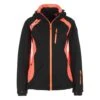 Blouson Softshell Femme AVYBA Noir/corail 2 Blouson Softshell Femme AVYBA Noir/corail -Vêtements De Ski Blouson softshell femme AVYBA noir corail BLO AVYBA ZI 1