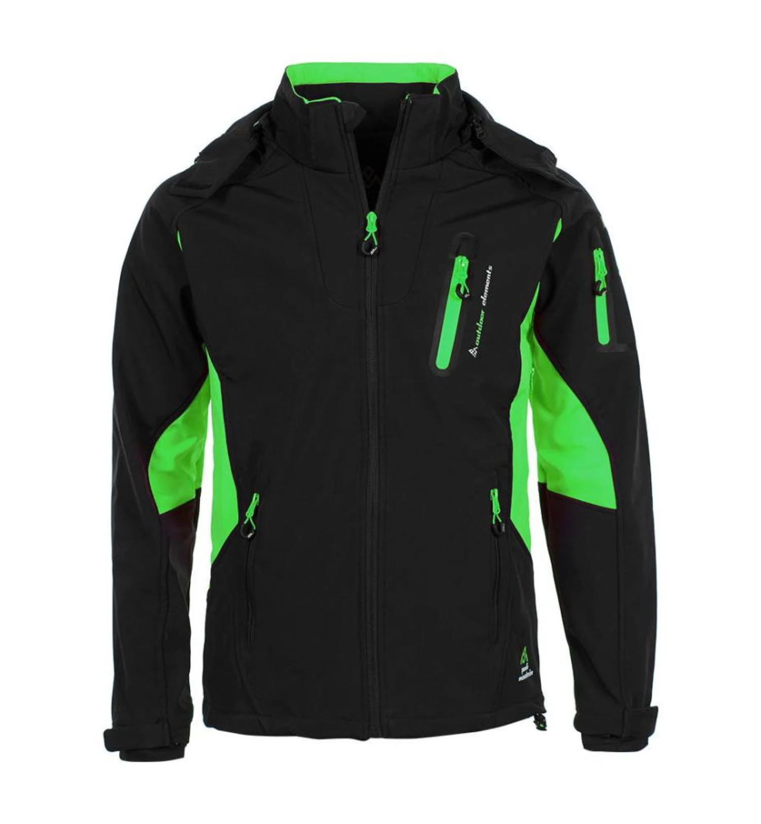 Blouson Softshell Homme CAVYBA Noir/vert 3 Blouson Softshell Homme CAVYBA Noir/vert