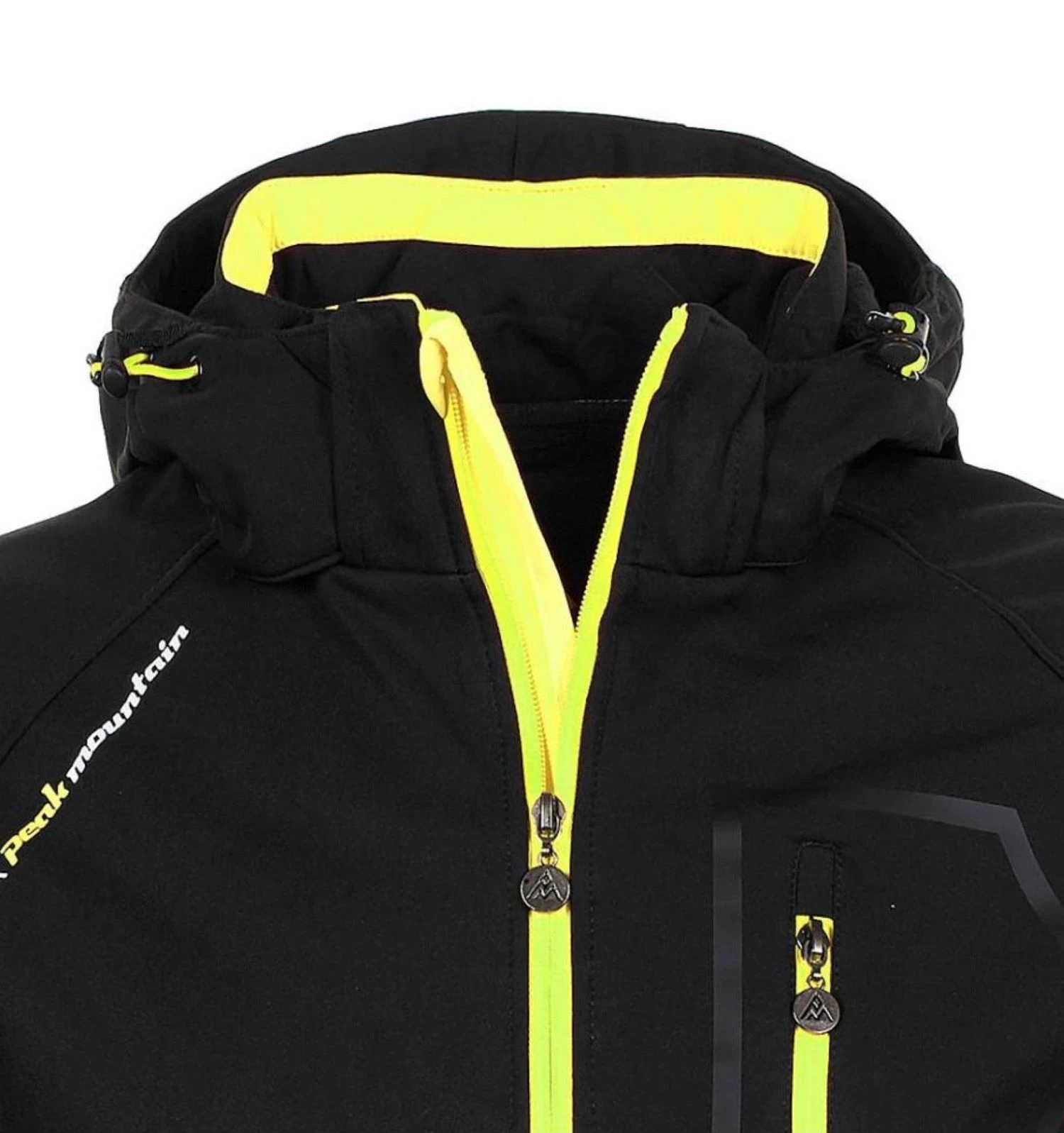 Blouson Softshell Homme CIMALEAK Noir/jaune 6 Blouson Softshell Homme CIMALEAK Noir/jaune – Image 4