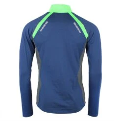 T-shirt ML 1re Peau Homme CANKORA Marine Chine / Vert -Vêtements De Ski CANKORA CX MARINE DOS 1500