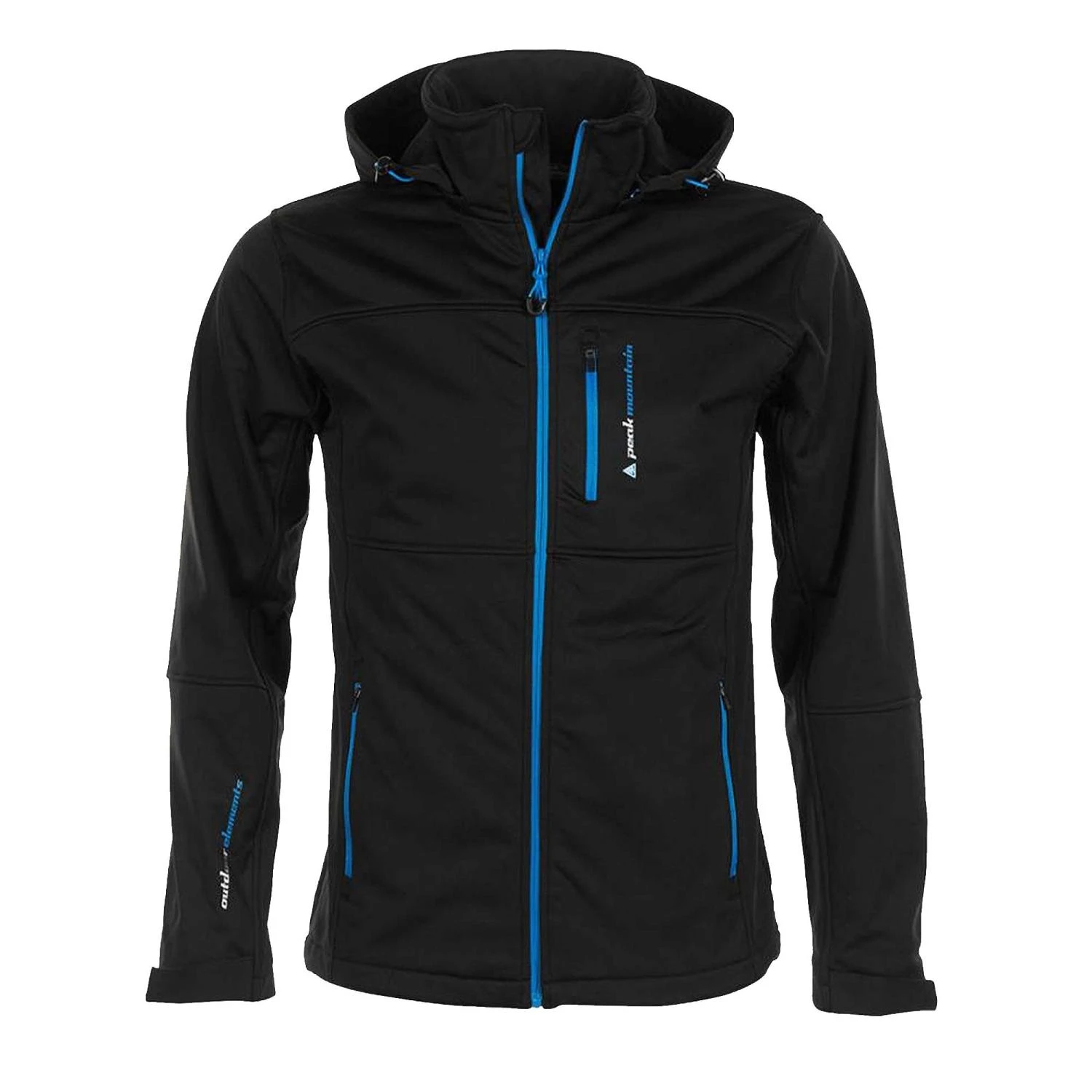 Blouson Softshell CANNE Noir/bleu 3 Blouson Softshell CANNE Noir/bleu