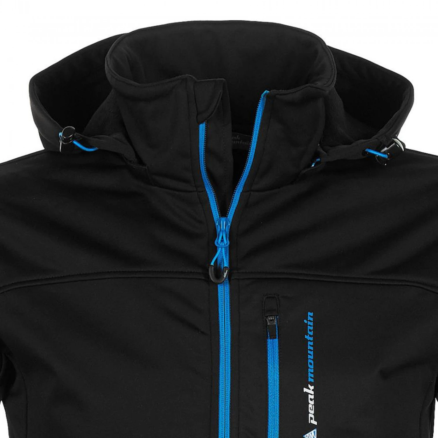 Blouson Softshell CANNE Noir/bleu 5 Blouson Softshell CANNE Noir/bleu – Image 3