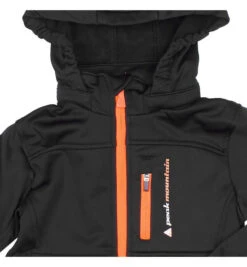 Blouson Softshell ECANNE38 Noir/orange 7 Blouson Softshell ECANNE38 Noir/orange -Vêtements De Ski ECANNE 1 NOIR ORANGE DETAIL 1