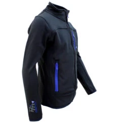 Blouson Polar Shell ECANTON1016 Noir/bleu -Vêtements De Ski ECANTON XJ A 10 16 3 8 NOIR BLEU PROFIL