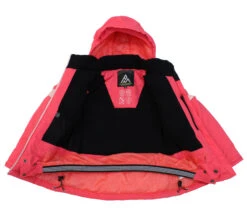 Ensemble De Ski Fille FANCEL Rose/turquoise -Vêtements De Ski ESK FANCEL UN ROSE BLEU FACE 2 BLOUSON INTERIEUR