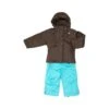Ensemble De Ski Fille FAZLY Marron/turquoise -Vêtements De Ski Ensemble de ski Fille 3 a 8 ans FAZLY marron et turquois