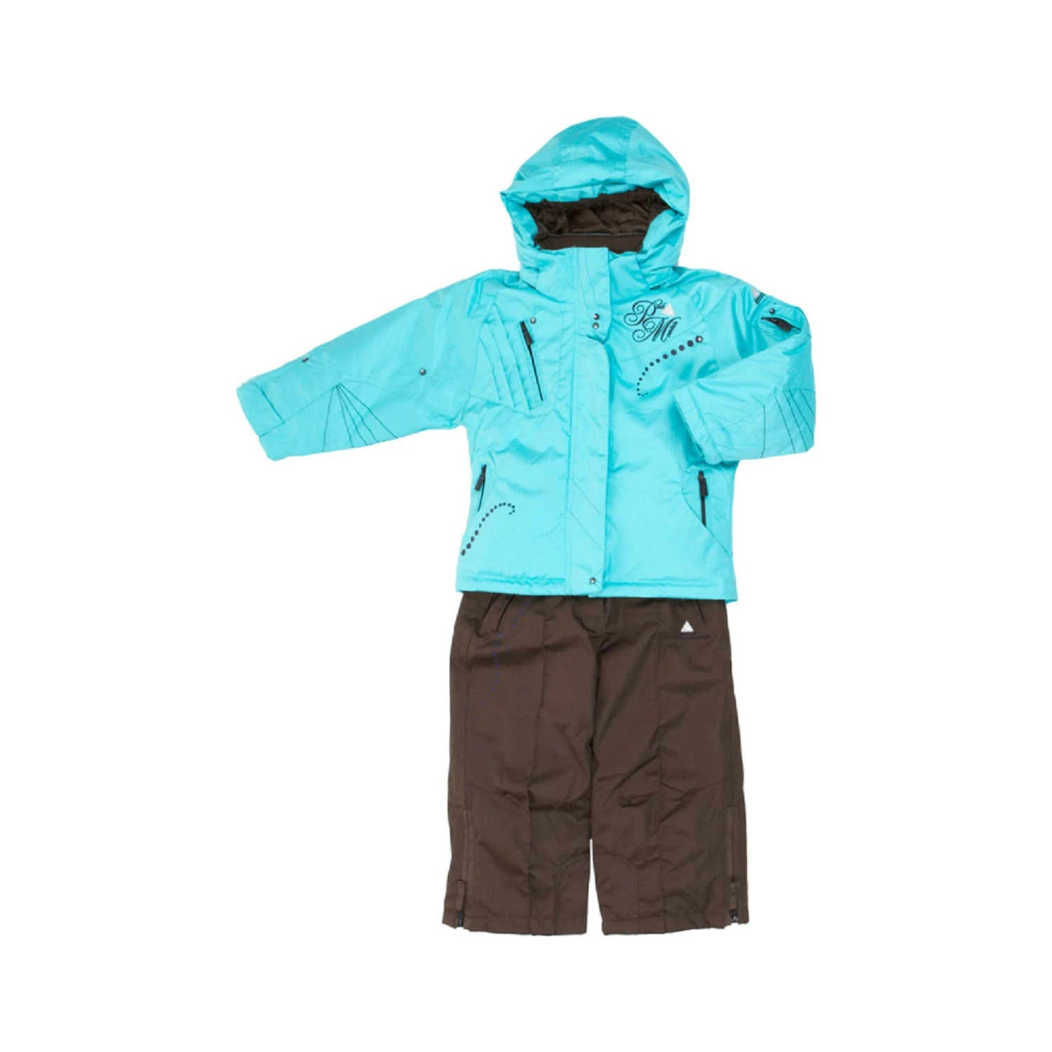 Ensemble De Ski Fille FAZLY Turquoise/marron 3 Ensemble De Ski Fille FAZLY Turquoise/marron