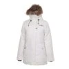 Parka Vrai Fourrure Femme AKAGAN Blanc -Vêtements De Ski Parka vrai fourrure Femme AKAGAN blanc