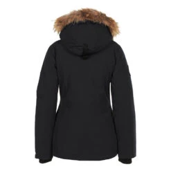 Parka Vrai Fourrure Femme AKAGAN Noir 7 Parka Vrai Fourrure Femme AKAGAN Noir -Vêtements De Ski Parka vrai fourrure Femme AKAGAN noir Peak Mountain 1