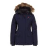 Parka Vraie Fourrure Femme AKADOZ Marine -Vêtements De Ski Parka vraie fourrure Femme AKADOZ marine