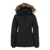 Parka Vraie Fourrure Femme AKADOZ Noir -Vêtements De Ski Parka vraie fourrure Femme AKADOZ noir