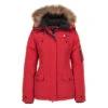 Parka Vraie Fourrure Femme AKADOZ Rouge -Vêtements De Ski Parka vraie fourrure Femme AKADOZ rouge
