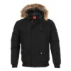 Parka Vraie Fourrure Homme CALOZ Noir 2 Parka Vraie Fourrure Homme CALOZ Noir -Vêtements De Ski Parka vraie fourrure Homme CALOZ noir Peak Mountain 1