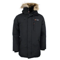Parka Vraie Fourrure Homme COGAN Noir