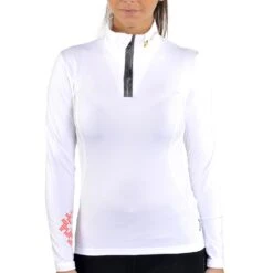 Top Technique Femme ANELI Blanc -Vêtements De Ski Top technique Femme ANELI blanc Peak Mountain 2 1