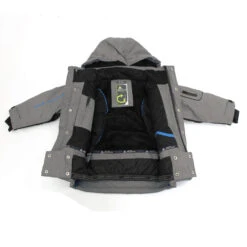 Blouson De Ski ECAMATE38 Gris Chiné -Vêtements De Ski blouson de ski Peak Mountain ECAMATE gris details