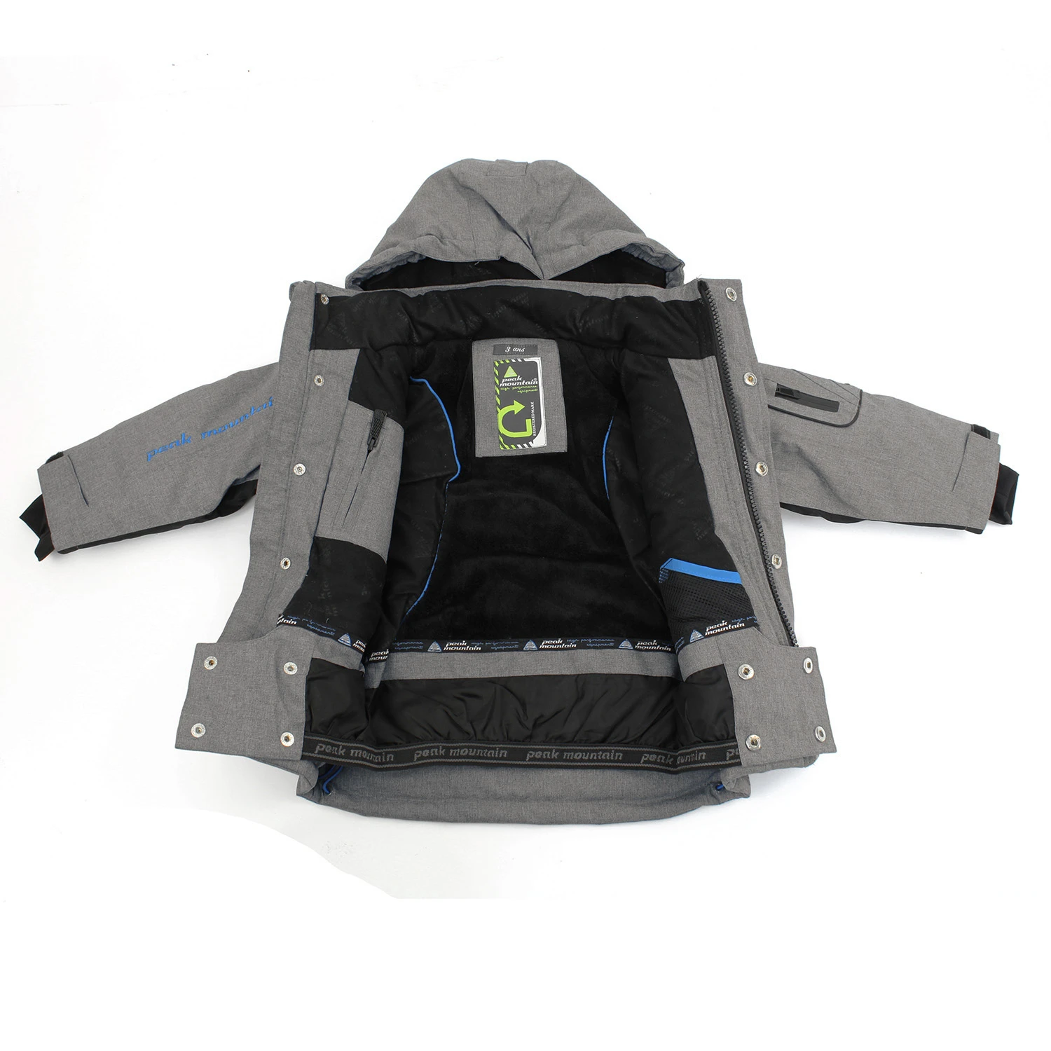 Blouson De Ski ECAMATE1016 Gris Chiné 5 Blouson De Ski ECAMATE1016 Gris Chiné – Image 3