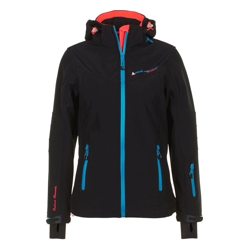 Blouson Softshell Femme AMALA Noir/bleu 3 Blouson Softshell Femme AMALA Noir/bleu