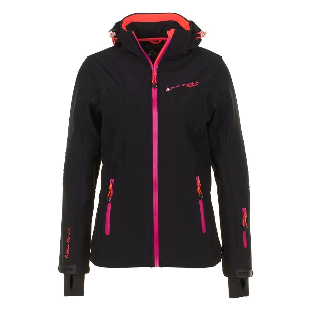 Blouson Softshell Femme AMALA Noir/fuchsia 3 Blouson Softshell Femme AMALA Noir/fuchsia
