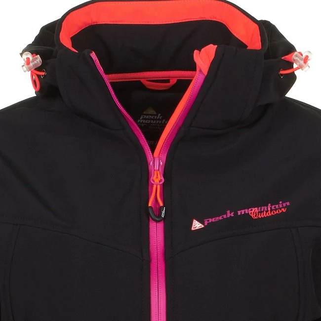 Blouson Softshell Femme AMALA Noir/fuchsia 5 Blouson Softshell Femme AMALA Noir/fuchsia – Image 3