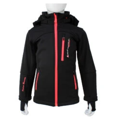 Blouson De Ski Softshell FANNE Noir/orange