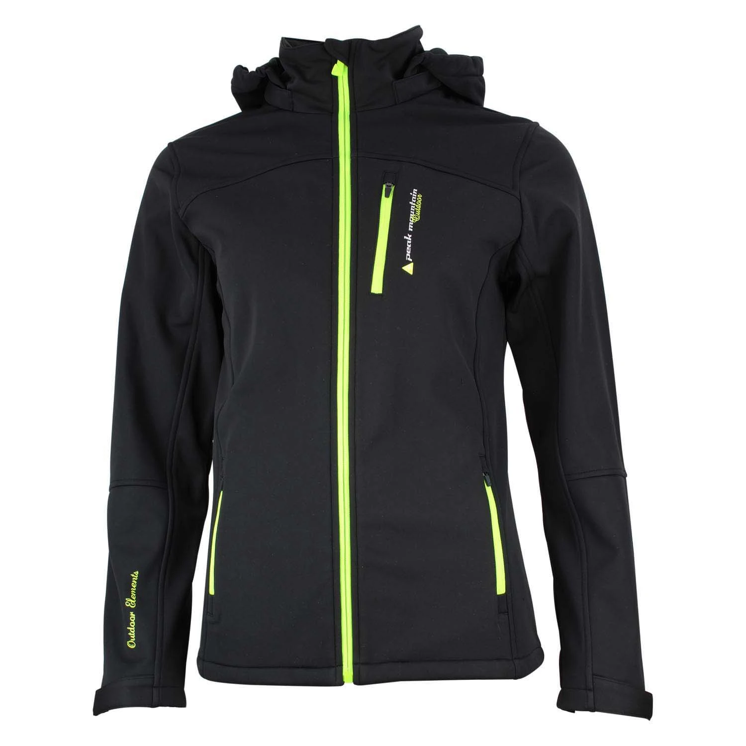 Blouson De Ski Softshell GANNE Noir/jaune 3 Blouson De Ski Softshell GANNE Noir/jaune