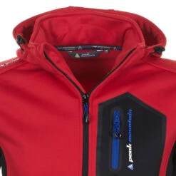 Blouson Polar Shell à Capuche CRISTOL Rouge -Vêtements De Ski blouson polar shell homme cristol rouge2 1