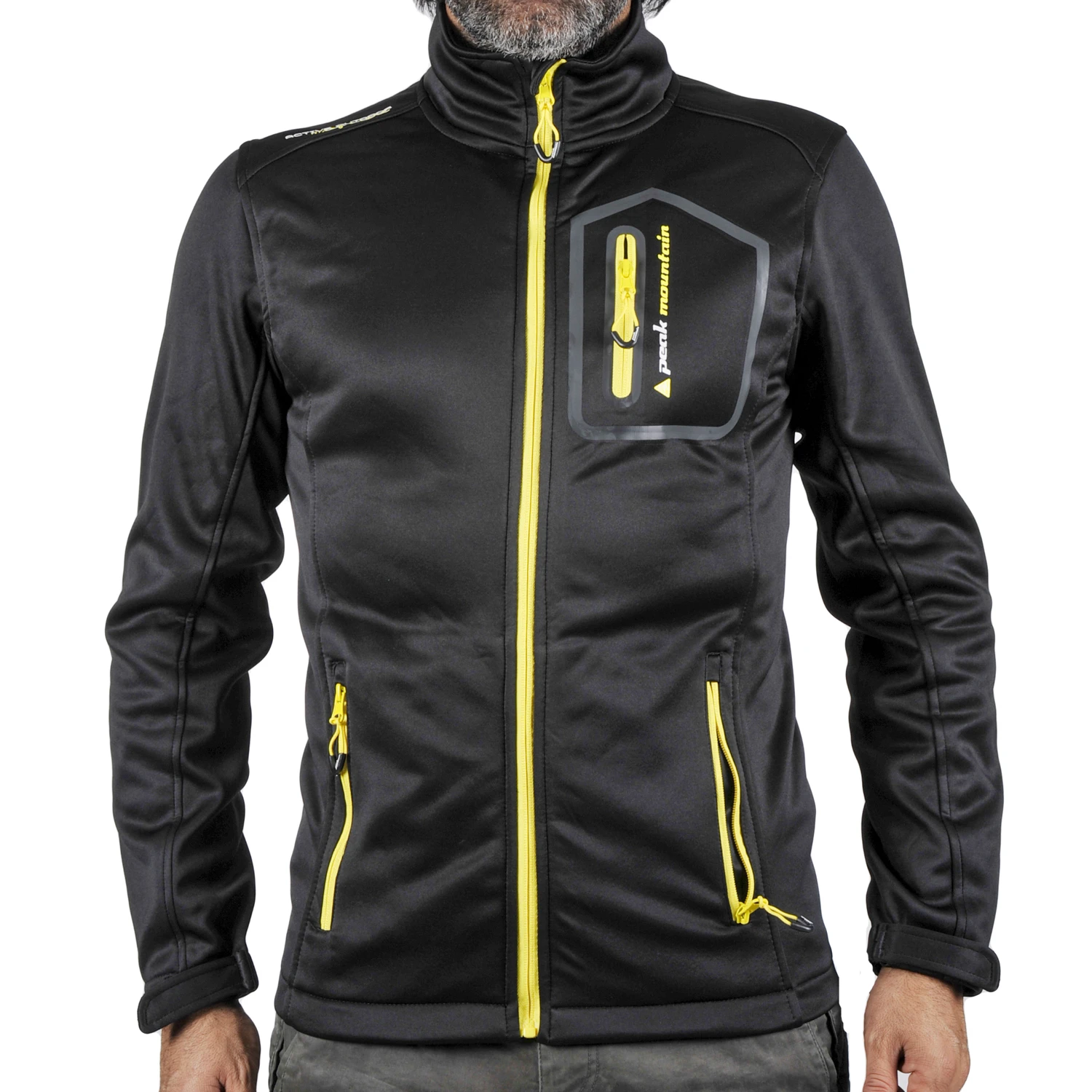 Blouson Polar Shell CRISTOM Noir/jaune 3 Blouson Polar Shell CRISTOM Noir/jaune