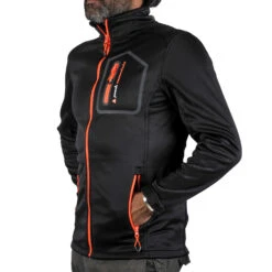 Blouson Polar Shell CRISTOM Noir/orange -Vêtements De Ski blouson polar shell homme cristom noirorange2 1