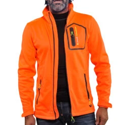 Blouson Polar Shell CRISTOM Orange -Vêtements De Ski blouson polar shell homme cristom orange3 1