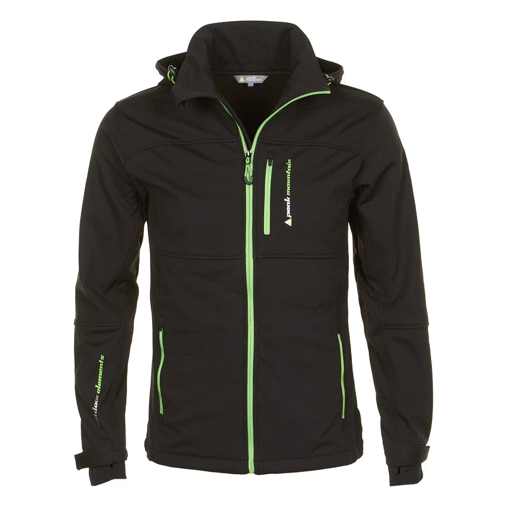 Blouson Softshell CANNE Noir/vert 3 Blouson Softshell CANNE Noir/vert