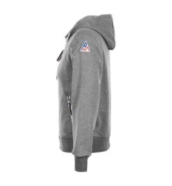 Sweat Molleton Zippé Avec Capuche Homme CANDORE Gris Clair 8 Sweat Molleton Zippé Avec Capuche Homme CANDORE Gris Clair -Vêtements De Ski candore profil gris clair