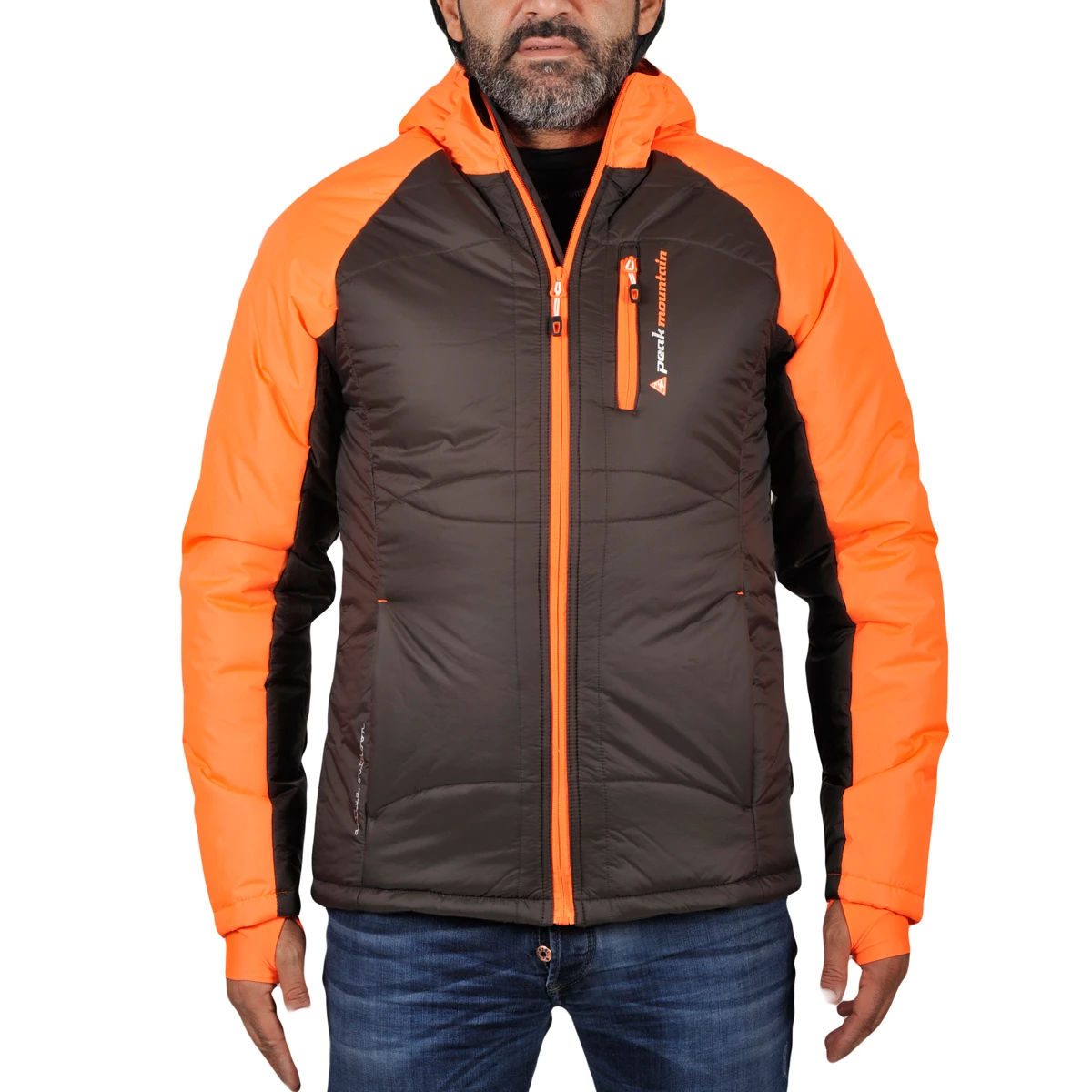 Doudoune De Ski Homme CEPEAK Marron/orange 3 Doudoune De Ski Homme CEPEAK Marron/orange