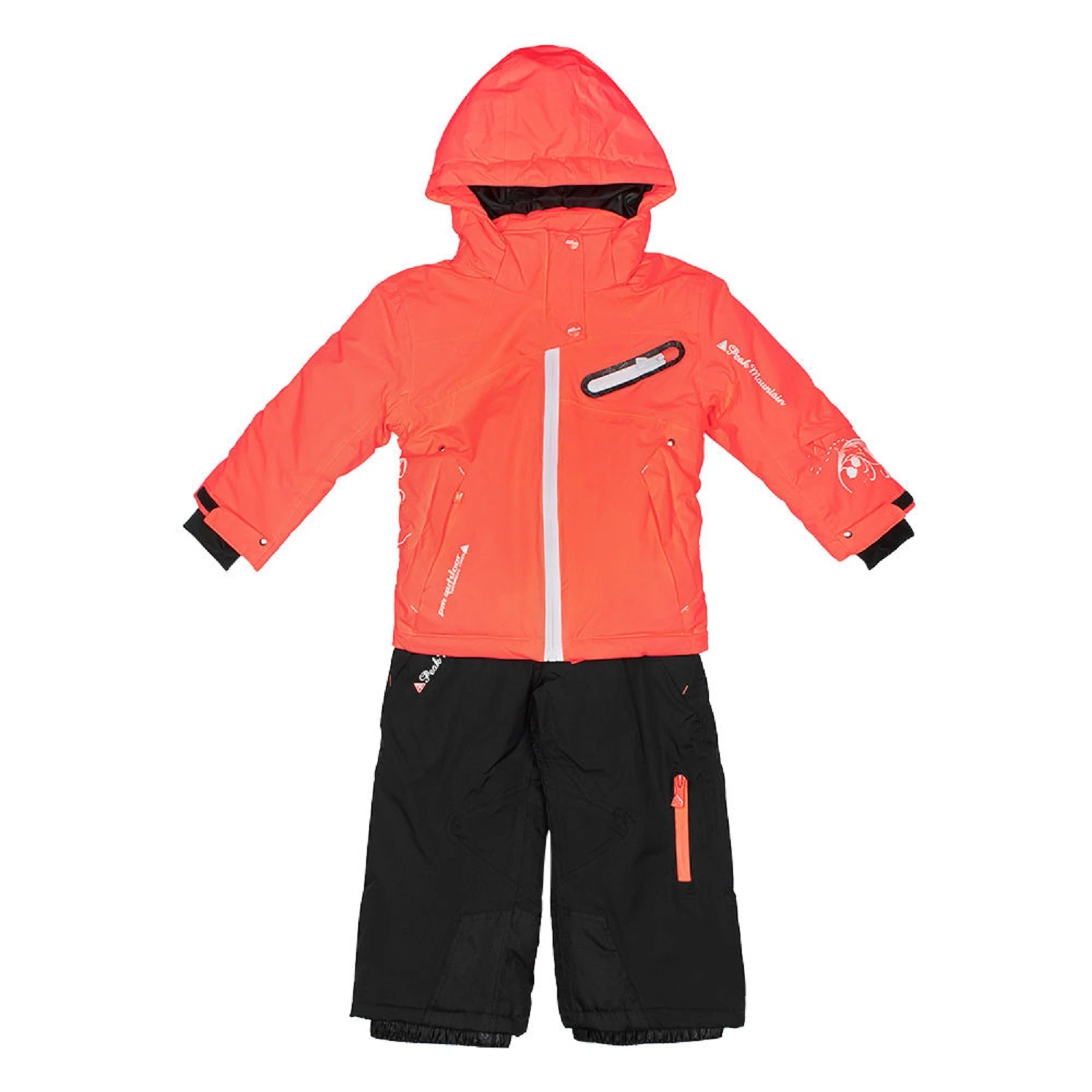 Ensemble De Ski Fille GASTEC Corail/noir 3 Ensemble De Ski Fille GASTEC Corail/noir